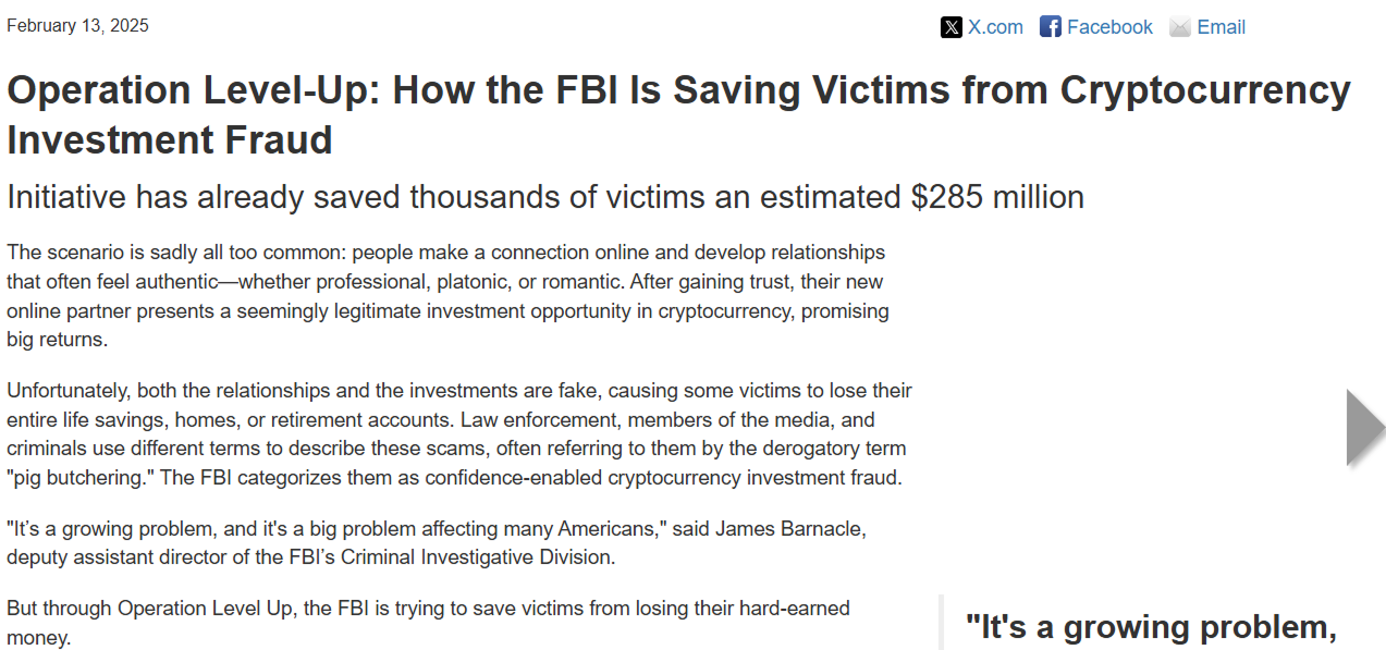FBI’nin Kripto Dolandırıcılığıyla Savaşında Başarılar