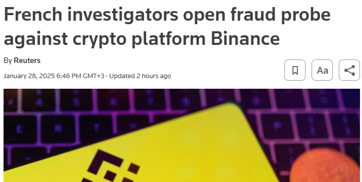 Fransa'da Binance’e Yönelik Resmi Soruşturma Başlatıldı