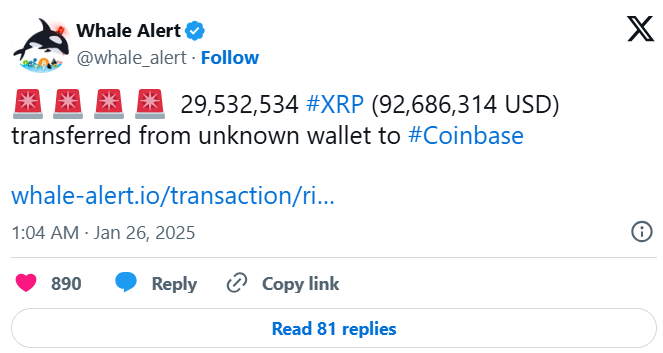 Son Dönemde Gerçekleşen Büyük XRP Transferi